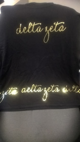 Delta Zeta Foil Screen Print Chicago